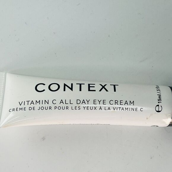 Context Vitamin C Day Eye Cream Dark Circles Puffiness Hydrate .5 fl oz 15ml New - Picture 2 of 4